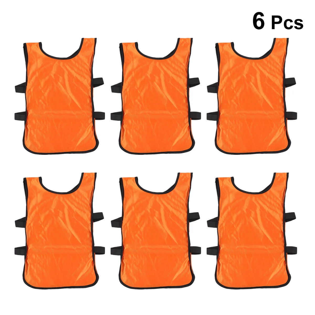 6pcs Fluorescent Green Football Vest Kids Breathable Pinnies Scrimmage Vest Football Training Waistcoat Clothes for Child