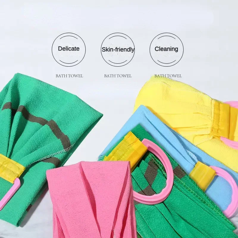 Shower Exfoliating Back Scrubber Bath Belt Body Washcloth Rear Scrub Pull Strap Tool exfoliating shower brush shower scrubber exfoliating washcloth skin exfoliating cloth exfoliating bath glove exfoliating bath brush exfoliating scrubber exfoliating shower scraper exfoliating shower scrubber 90105CM