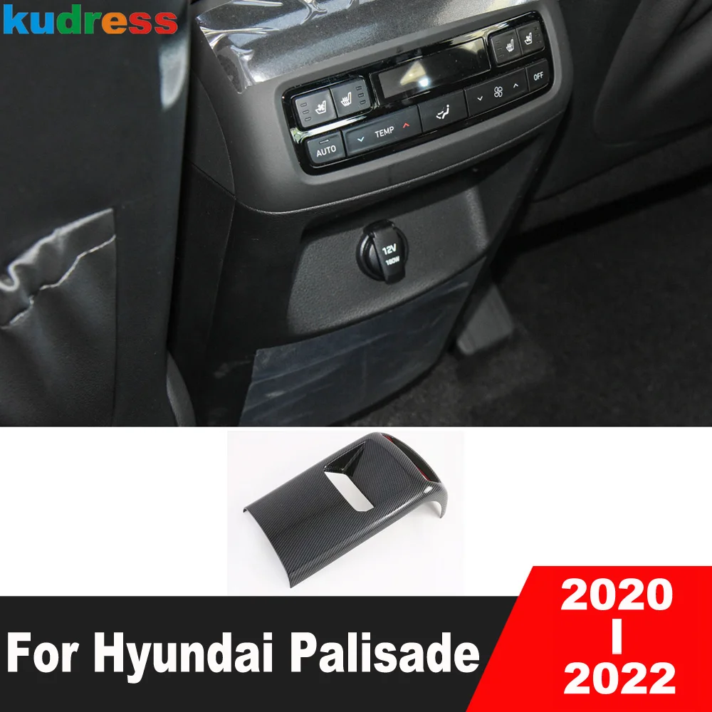 For hyundai palisade 2020 2021 2022 carbon fiber car armrest box rear