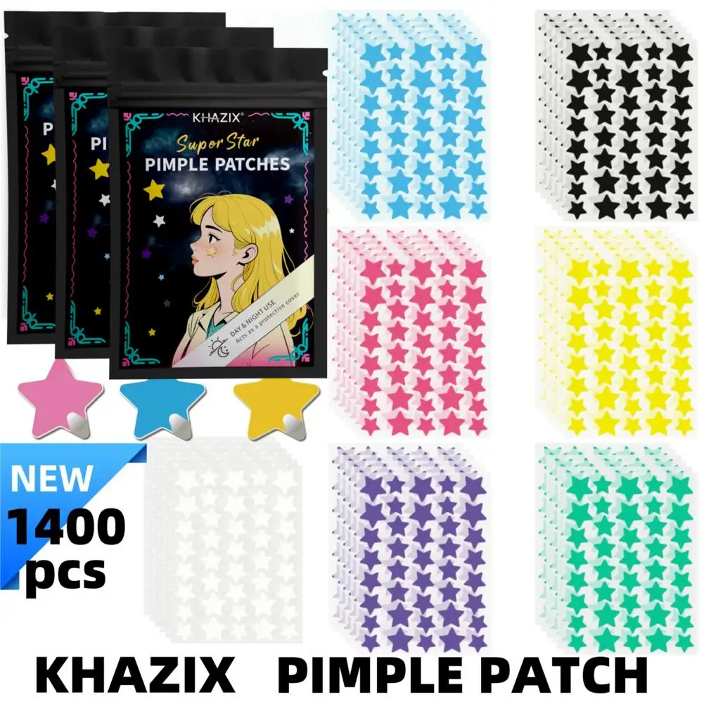 Star Colorful Acne Patch Invisible Concealer Cover Acne Marks Spots Acne Removal Acne Patch Anti-Acne Hydrocolloid Patch Makeup