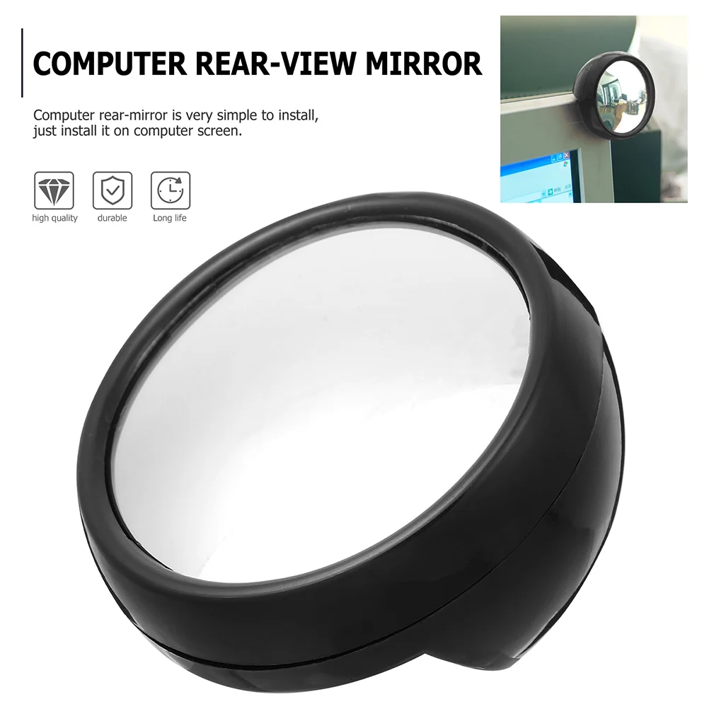 

3 Pcs Computer Mirror Round Mirrors Magnifying Glass Desk Office Cubicle Screen