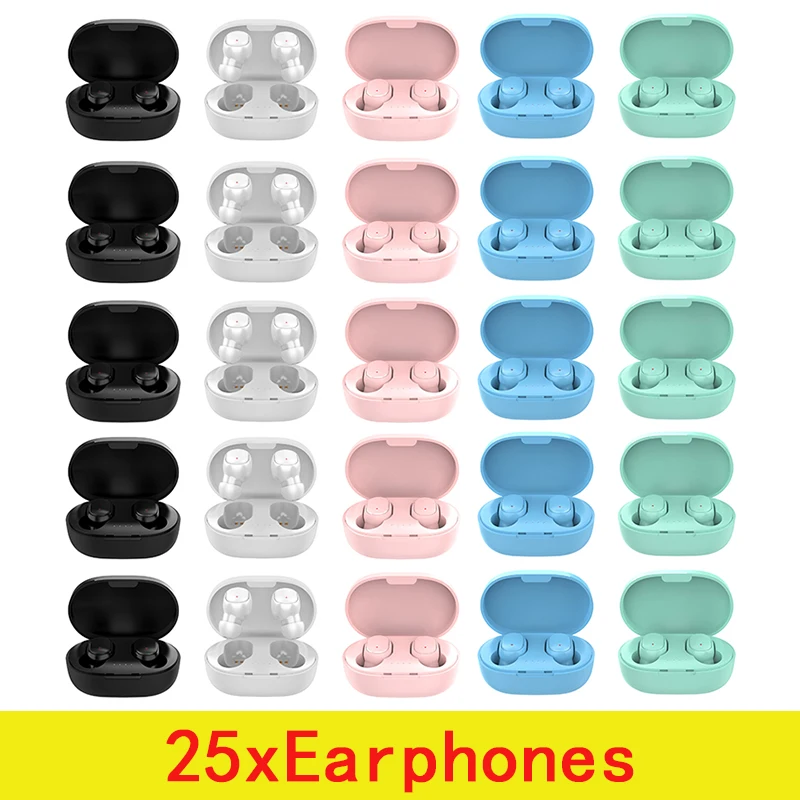 

25Pcs A6S TWS Earphone Wireless Earphone Bluetooth Earphone Sports Stereo Bluetooth Earphone Suitable For Xiaomi Apple