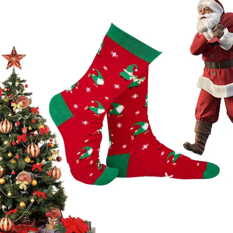 

Christmas Socks Home Plush Christmas Day Socks Cold Weather Crew Socks Vintage Pattern Socks For Women Men Kids Boys Girls Gift
