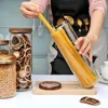 1/5 Glass Food Storage Jars,Glass Storage Containers Clear Glass Food Canister with Bamboo Lid Airtight For Coffee,Flour, Sugar 5