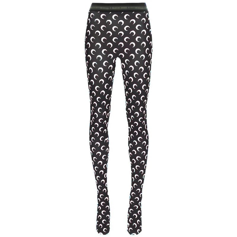Spring Summer Y2k Retro Design Sense Women's Clothing Moon Printed Women's Pants Slimming Elastic Jumpsuit Leggings picture