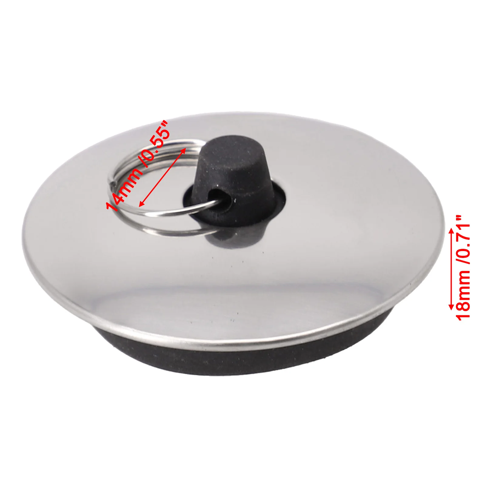 

Bathroom Accessries Rubber Sink Plug Drain Stopper Round Sink Water Stopper Washroom With Ring 1pcs Drain Cover