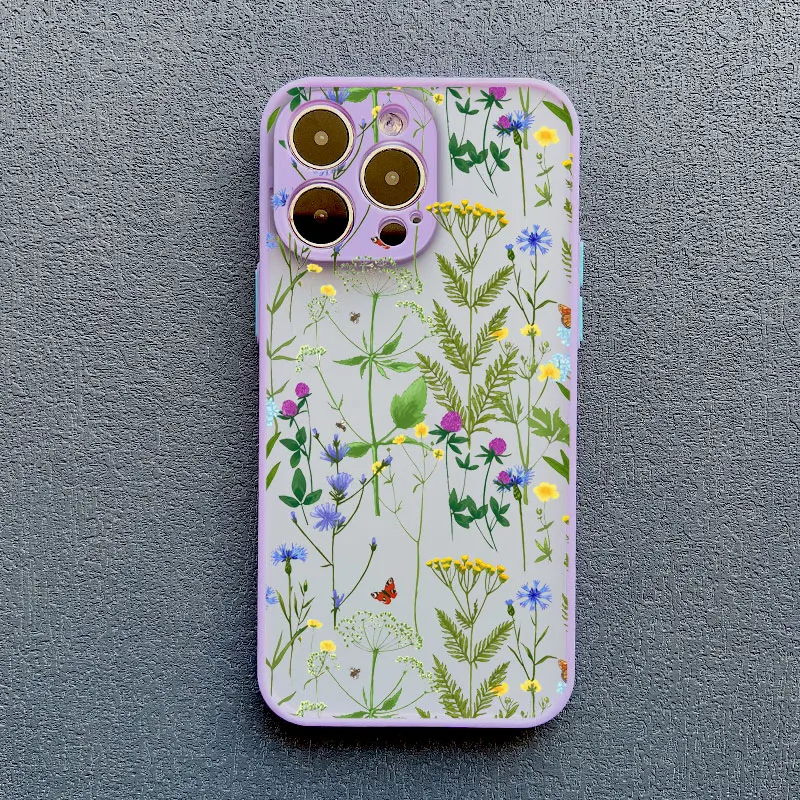 Luxus ins Flower Floret Handyhülle für iPhone 16 15 14 13 Pro Max Mini XR XS X 15 14 7 8 Plus 12 11 Pro Max stoßfeste Abdeckungen – Detail 6