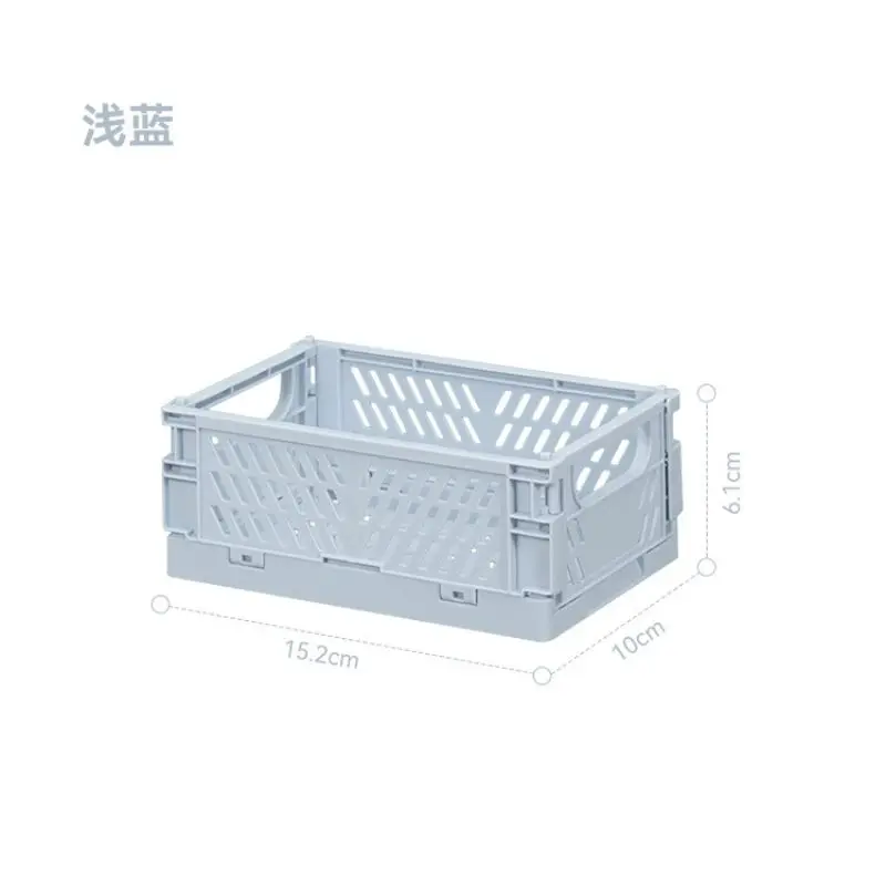 Plastic Foldable Storage Crate Folding Box Basket Stackable Cute Makeup  Jewellery Toys Boxes for Storage Box Organizer Portable
