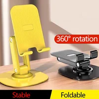 Metal/plastic 360° Rotating Phone Holder Foldable Desktop Phone Mobile Support Lazy Tablet Phone Portable Stand Support