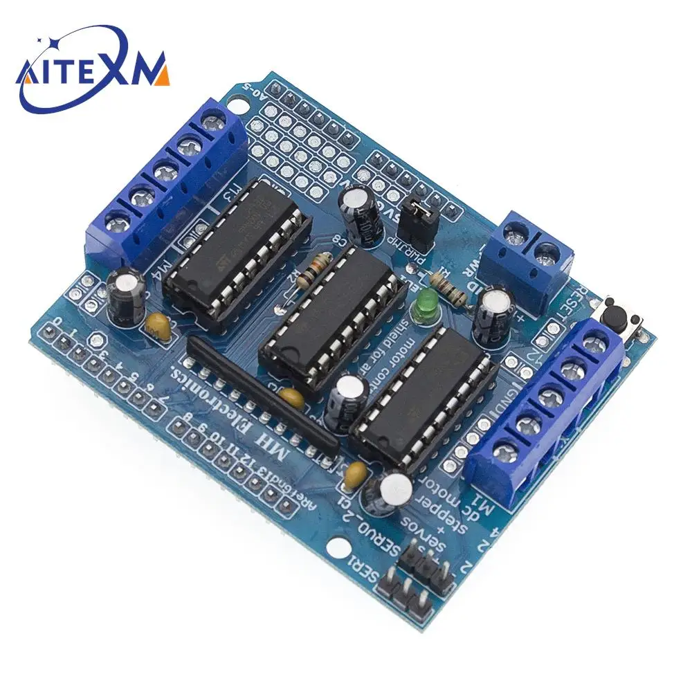 JESSINIE 2-Pack L293D Motor Driver Shield For Arduino – Controls DC, Stepper & Servo Motors For Mega2560/R3 - View #2