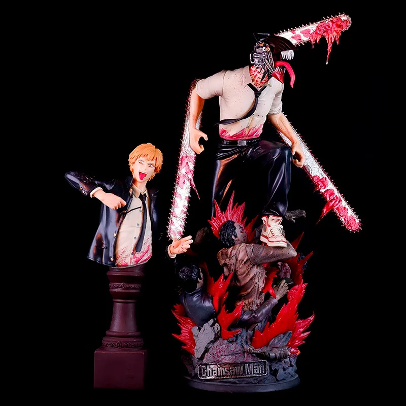 

39cm Japanese Anime Figure Chainsaw Man Denji Pochita Pvc Action Figure Toy Gk Figurine Game Statue Collection Model Doll Gift