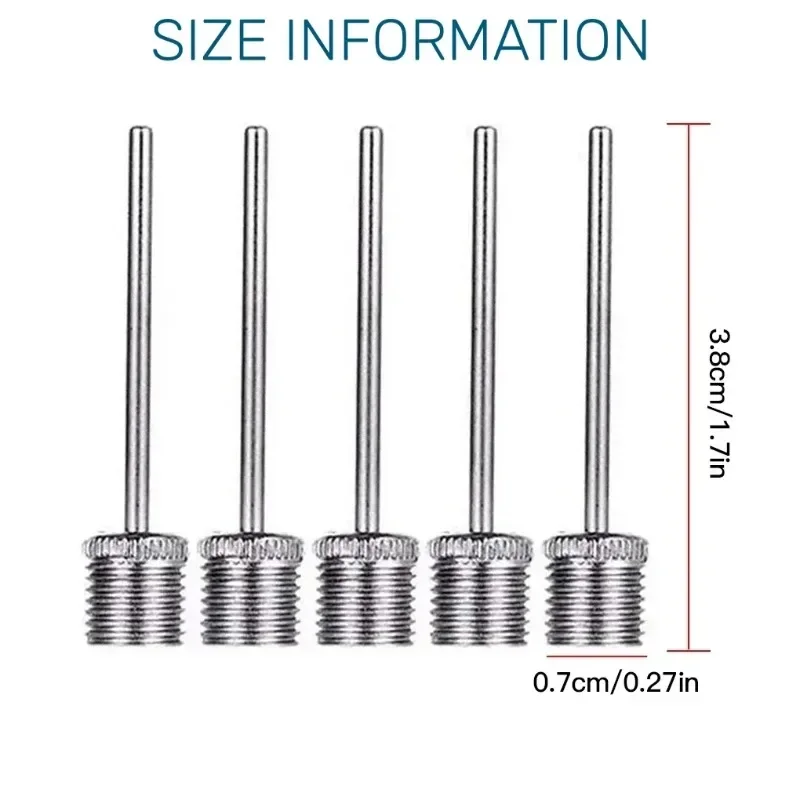 Ball Inflating Needle 20Pcs Ball Pump Needles Metallic Air Inflation Needles for Football Basketball Soccer Volleyball