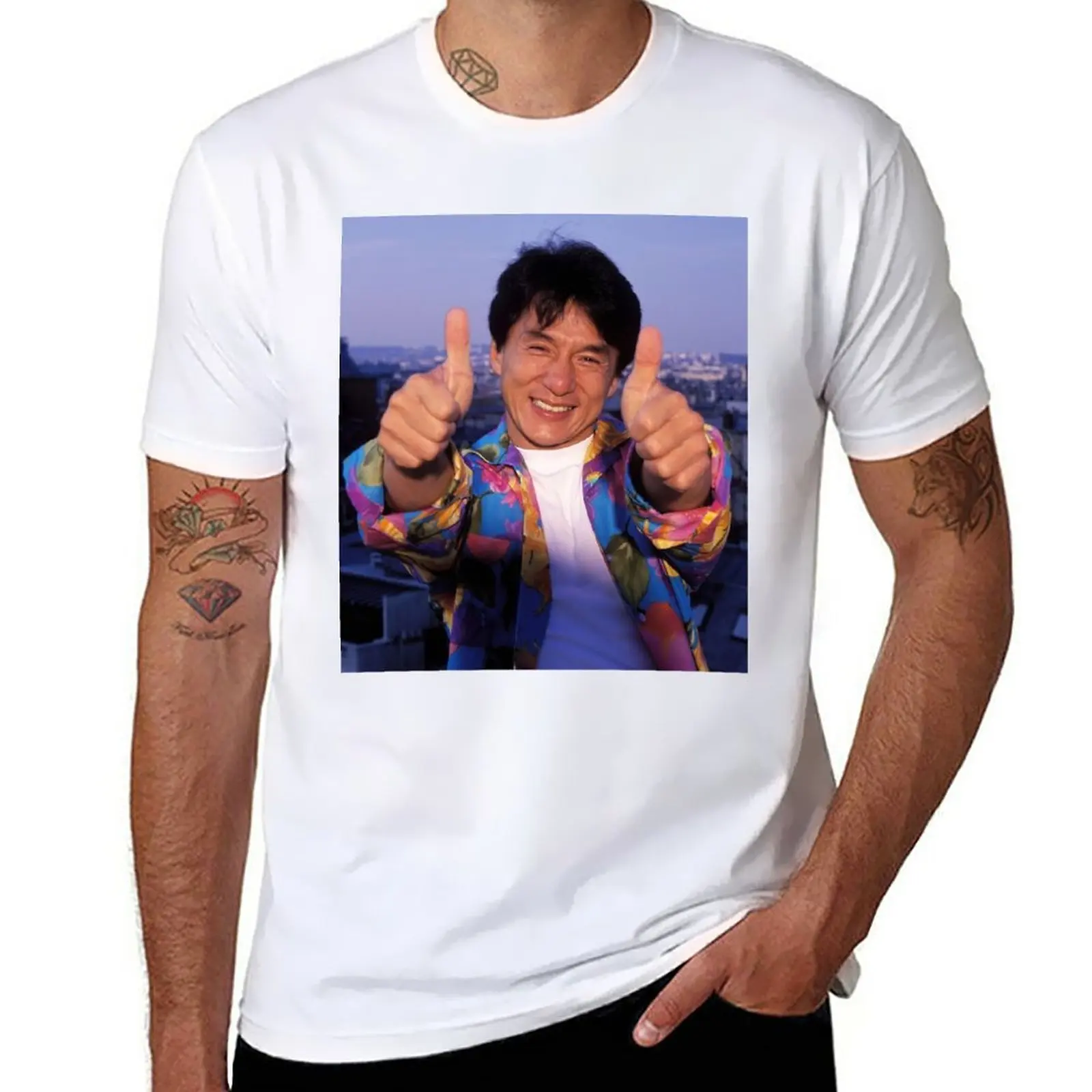 

New Thumbs Up Jackiechan For You T-Shirt summer tops sublime t shirt black t shirts t-shirts man mens graphic t-shirts anime