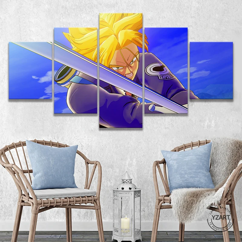 

Trunks Dragon Ball Anime Poster Art Cartoon Wall Picture Canvas Paintings Dragon Ball Video Games Art Wall Decor Paintings