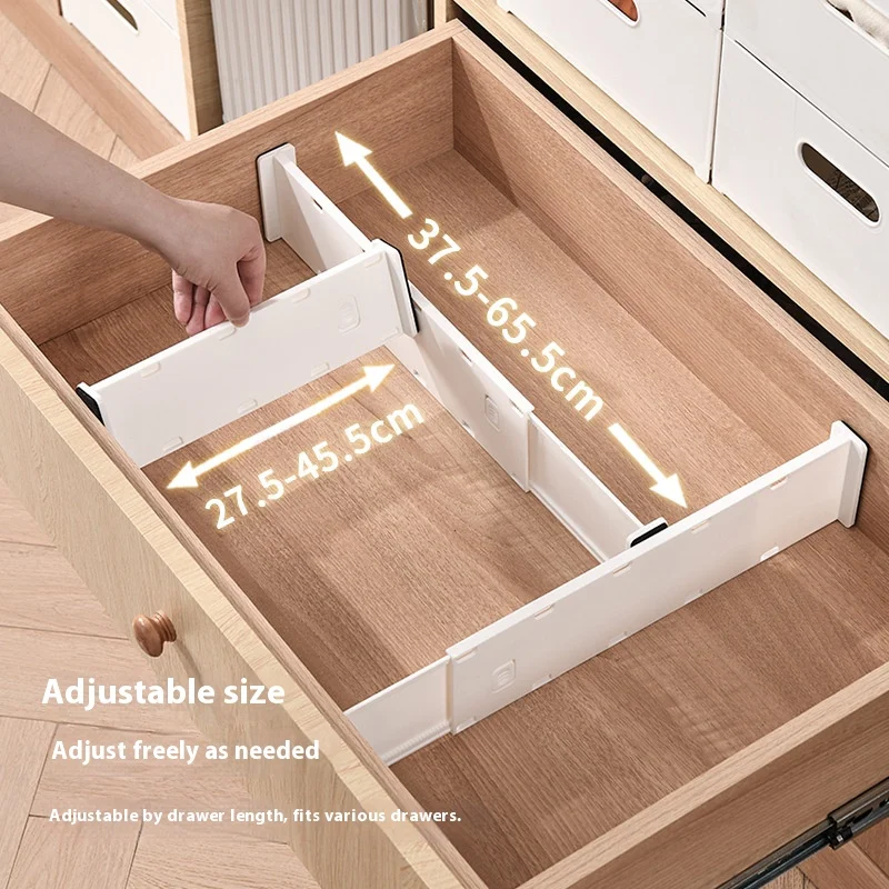 Drawer Organizer Dividers for Clothes Underwear Socks Storage Box Partition Boards for Kitchenware Cosmetics Free-Combination - 2