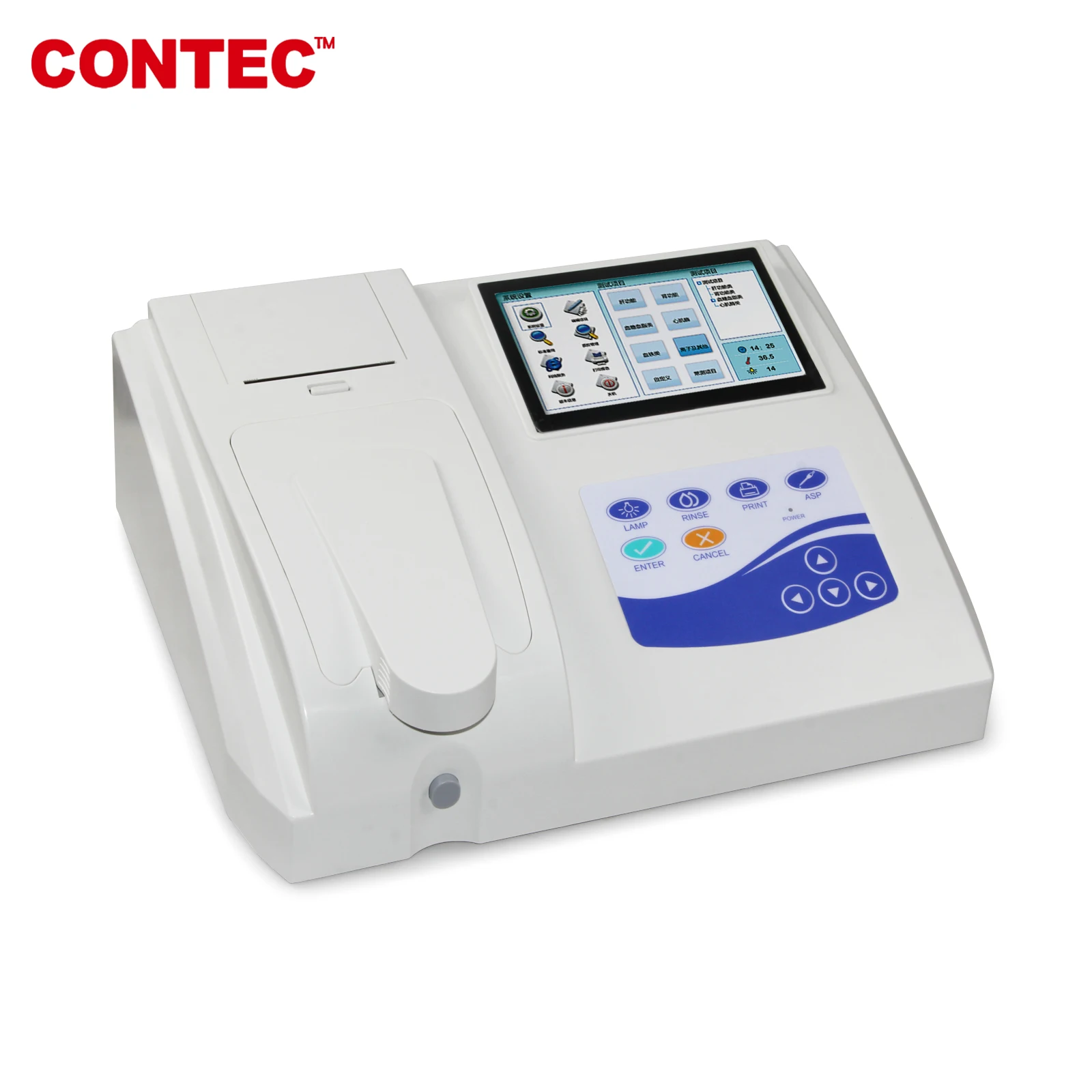 CONTEC Touch Screen BC300 Semi-auto Biochemistry Analyzer, Open reagent Blood glucose, Blood lipids 3 modes