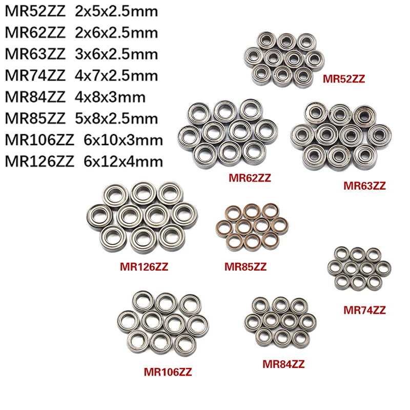 Мини-подшипники MR52 ZZ MR62ZZ