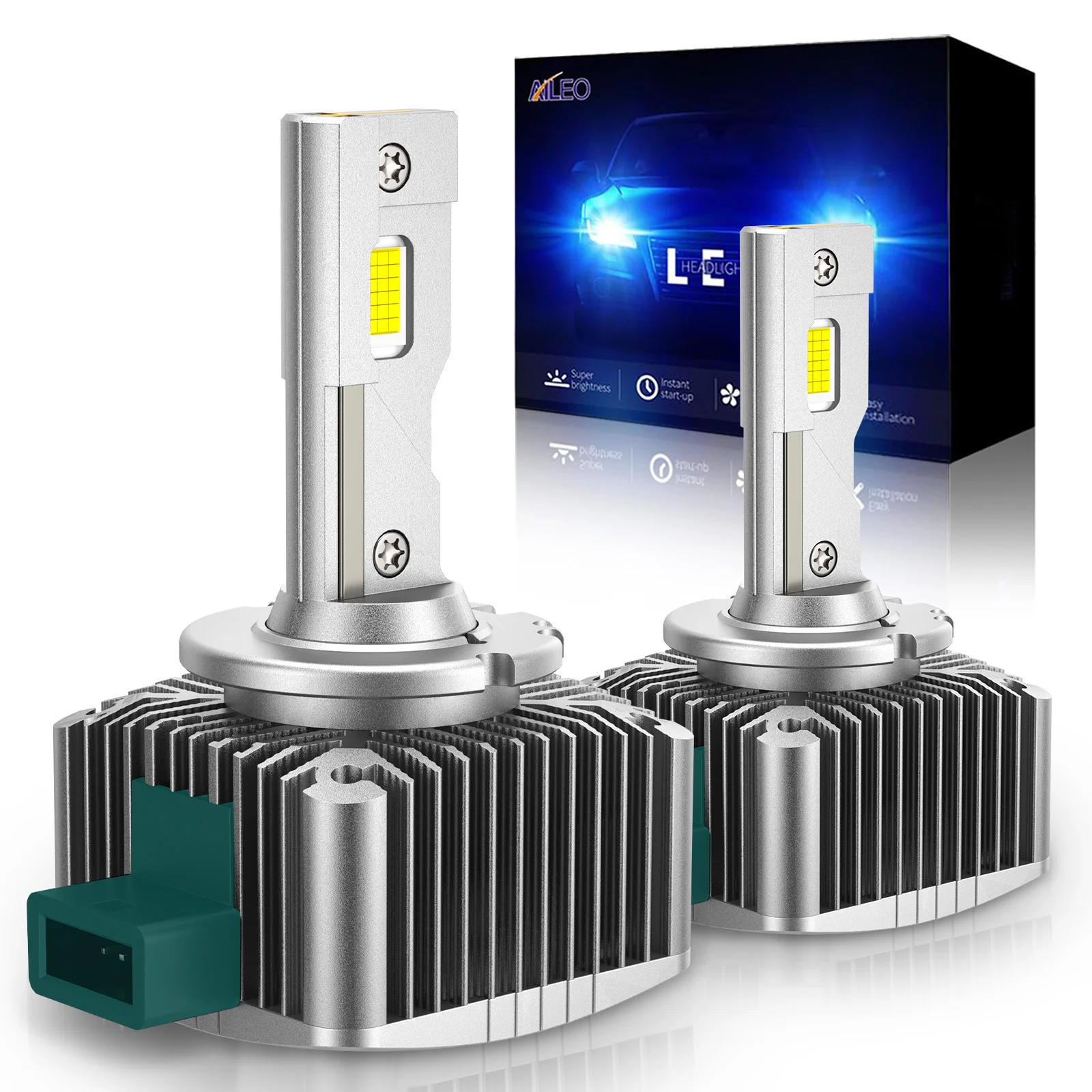 Aileo 2 Pcs D3s Led Car Headlight D2s D4s D5s D1s D1r D2r D3r D4r Hid