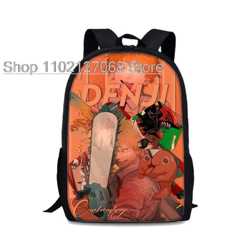 

12/16 Inch Mini Back Pack Children Cartoon Japan Chainsaw Man Backpacks Travel 3D Cartoon School Bag Anime Kindergarden Mochila