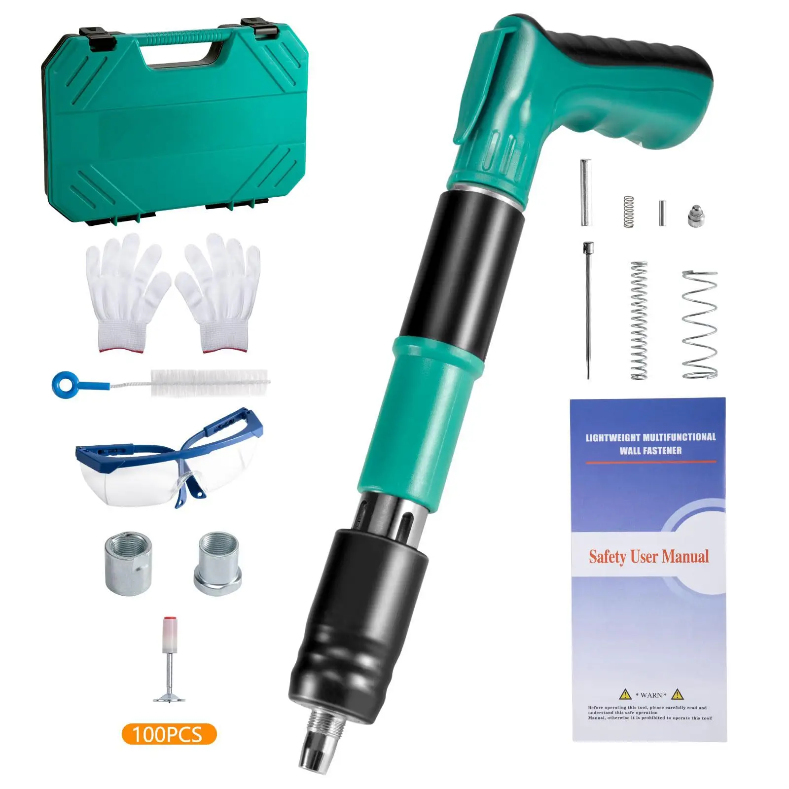 Manual Steel Nail Gun Versatile for Concrete Walls Ceiling Installation Woodwork