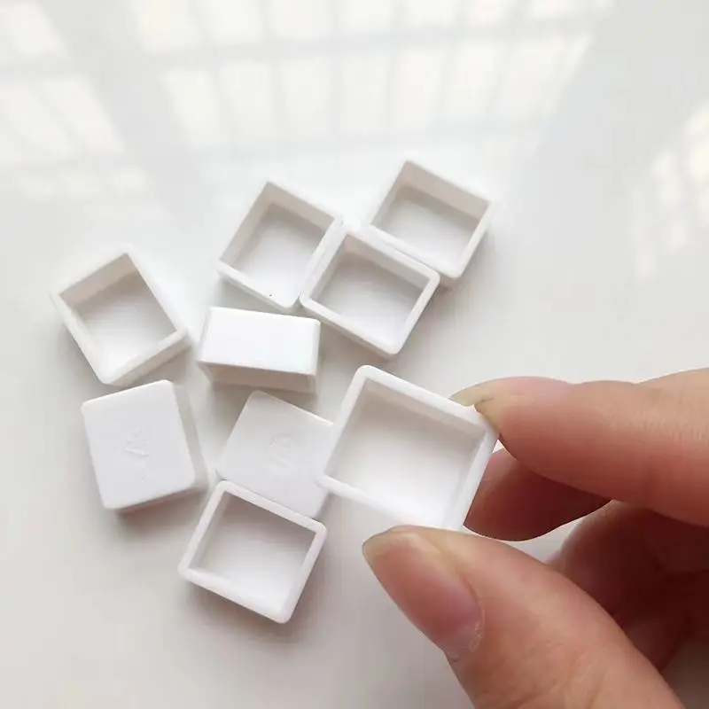 25/50/100pcs 2/3.2ml Rounded Corner Transparent/White Color Empty