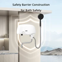 110 V/220 V chauffe-eau instantané 3500 W double prises d'eau chaude/froide chauffe-eau électrique salle de bain douche avec affichage de la température 5