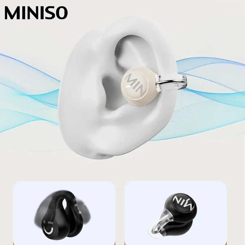 MINISO M14 블루투스 헤드셋, ENC 소음 감소 이어폰, 이어 후크 무선 헤드폰, HIFI 사운드, 저지연 이어버드, V5.3, 신제품