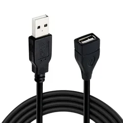 USB 2.0 Superhighspeed Data Extension Cable - Available in 0.6m, 1m, and 1.5m Lengths - 0.6m (Black)