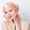 100% Natural Mulberry Silk Sleeping Cap Silk Shower Cap Nightcap Housework Cooking Hair Care Bonnet Protector Hair Accessories 2