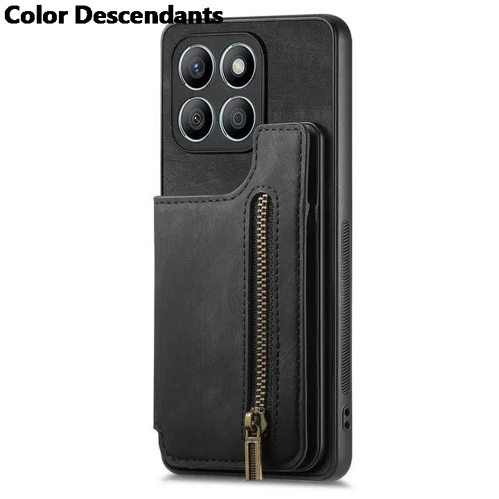 Leather Zipper Wallet Case - Universal Fit