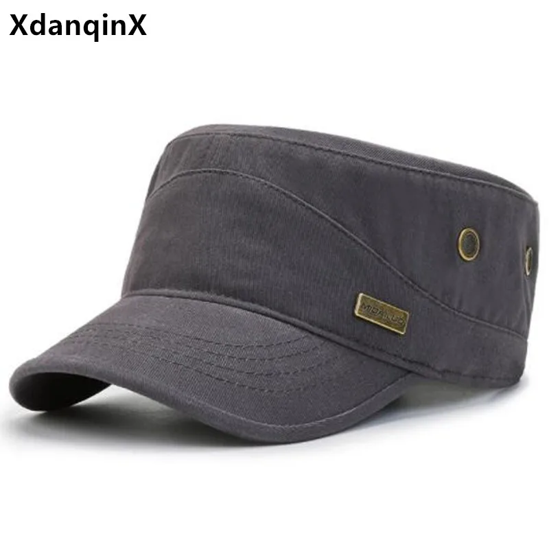 

Free Shipping Men's Flat Cap Snapback Cap Casual Versatile Cotton Military Hats For Men Mesh Breathable Sports Cap Four Seasons