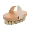 2 In 1 Dry Skin Body Brush Natural Bristle Dead Skin Remover Anti Cellulite Exfoliates Blood Circulation Health Massage Tools 4