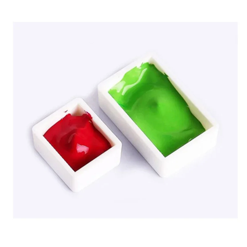 빈 전체/하프 팬/그리드/블록/케이스/박스 수채화 물감 그리드 빈 수채화 하위 패키지 상자 안료 페인트 보관 상자