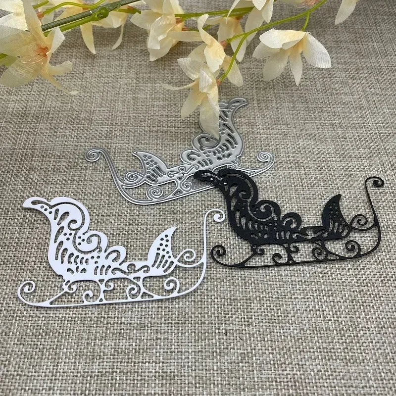 Weihnachten Schlitten Metall Stanzformen Schablonen für DIY Scrapbooking dekorative Prägung Handwerk Stanzschablone Form