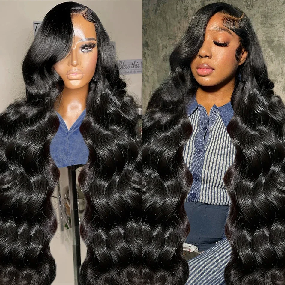 

30 34 Inch Lace Front Wig Brazilian Hair Body Wave Human Hair Wig HD Transparent 4x4 Lace Frontal Wig 5x5 Closue Wigs For Women