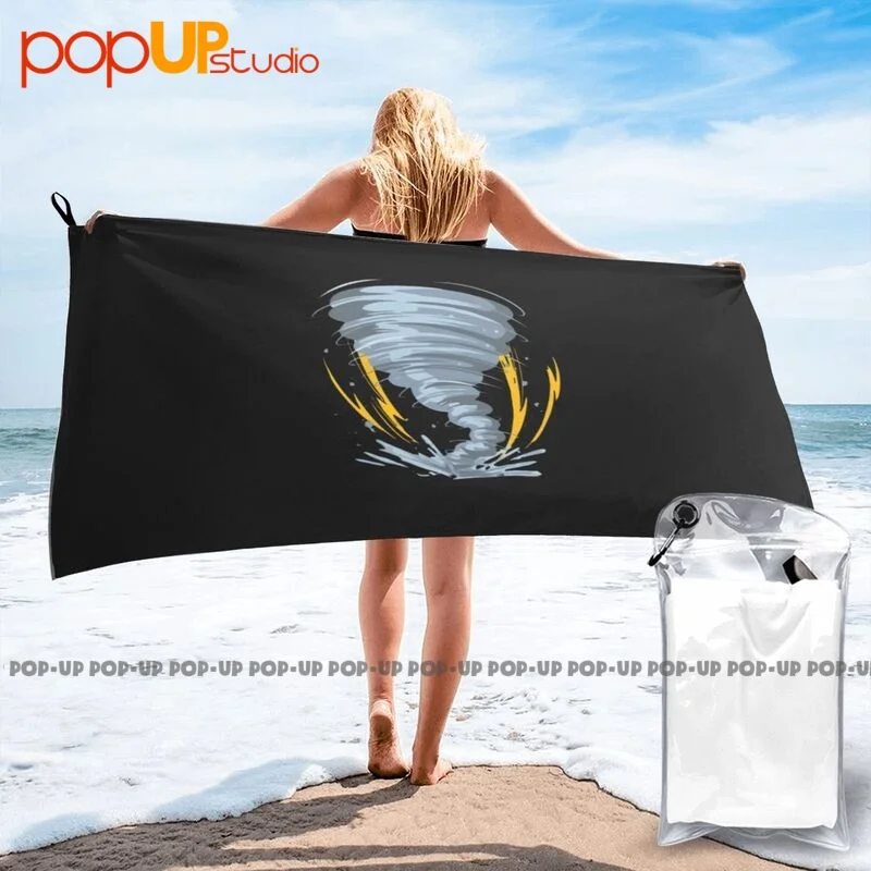 Tornado Storm Bolt Hurricane Quick Dry Towel Large Smooth Non-Linting For Bathroom
