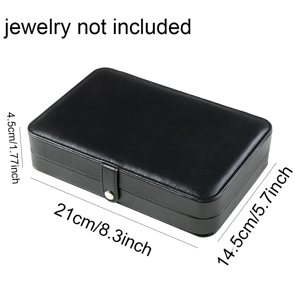 1Pcs PU Leather Double Layer Multifunctional Waterproof Jewelry Storage Box Travel Portable For Ring Earrings Necklace Bracelet 