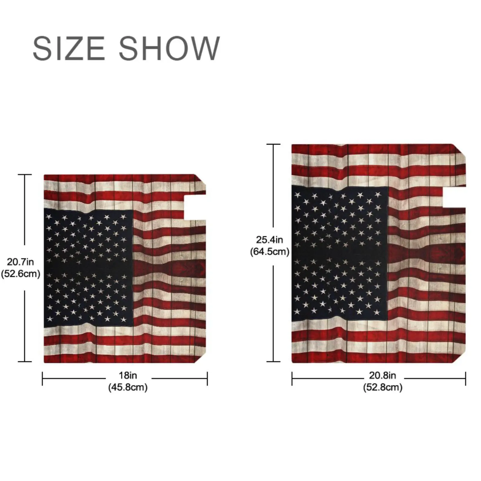 Polyester Material Mailbox Cover American Flag Print Letter Post Box Wrap Decoration Stickers Large Standard Size