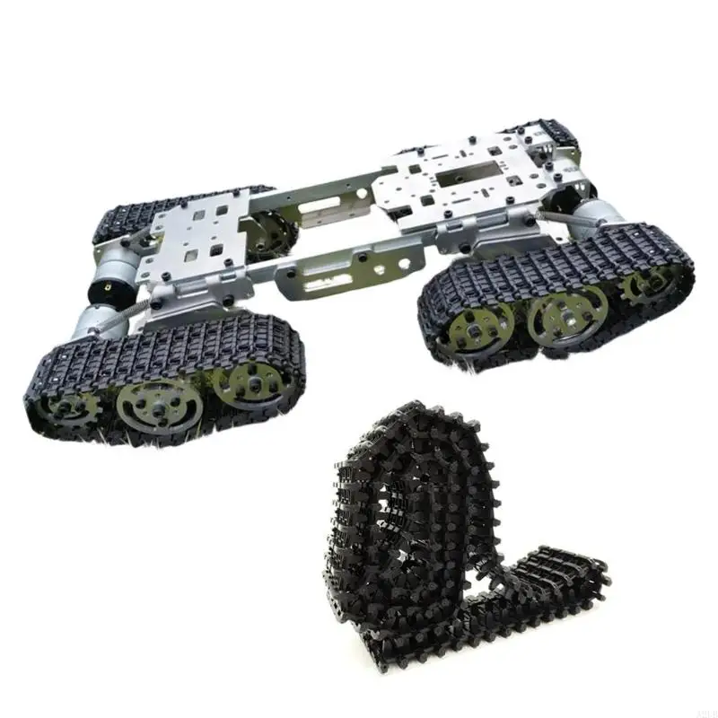 Metall- und Kunststoff-Roboterpanzer-Auto-Chassis-Gleisbasis für DIY-ferngesteuerte Spielzeugmodelle mit erweiterter Existenz – Detail 2