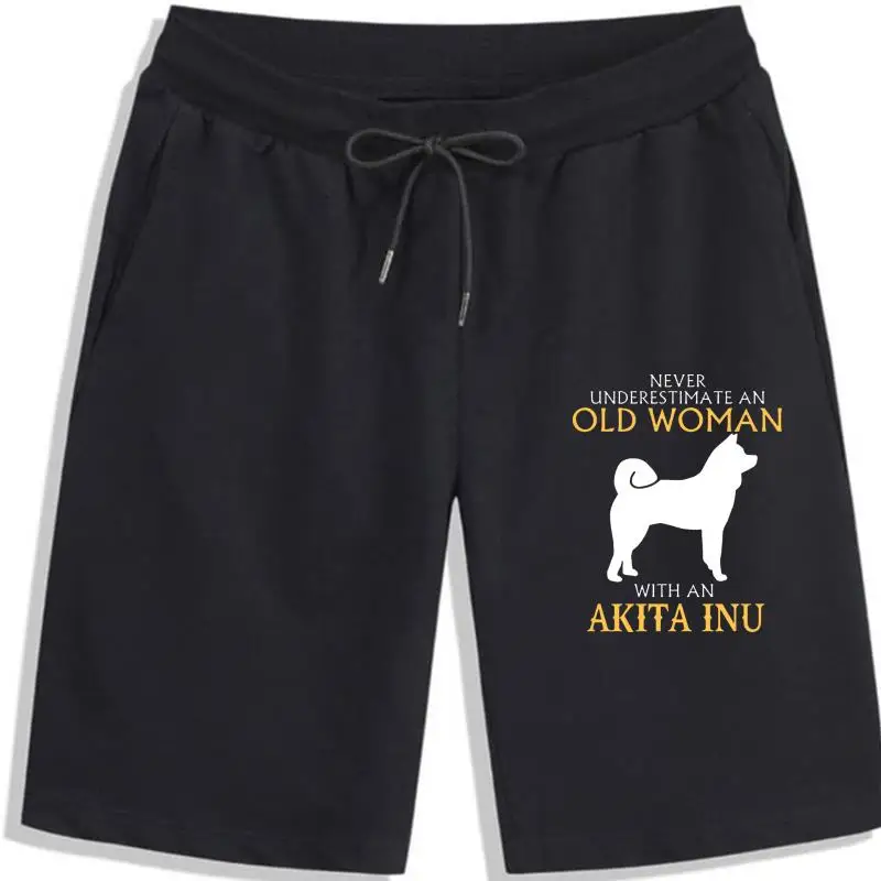 Akita Inu Dog Men Shorts Old Woman Con An Akita Inu Shorts Hot Men Fun Casual Print Men Shorts