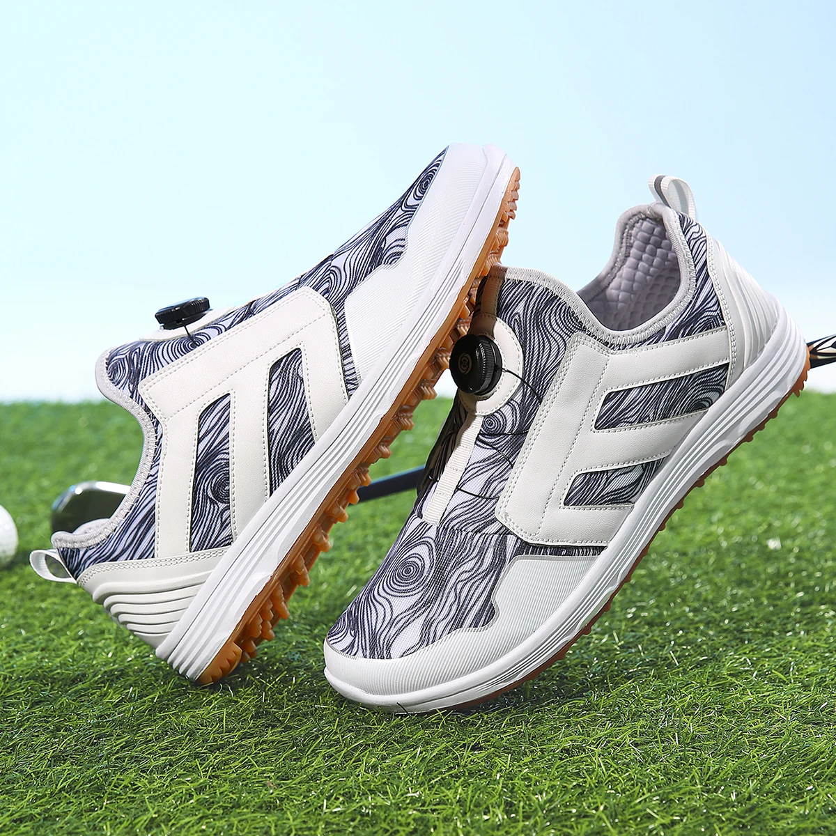 Men's Professional Golf Shoes, Mesh Breathable Sports Shoes, Luxury Golfers, Outdoor Walking and Jogging Shoes, Men's Golf Shoes