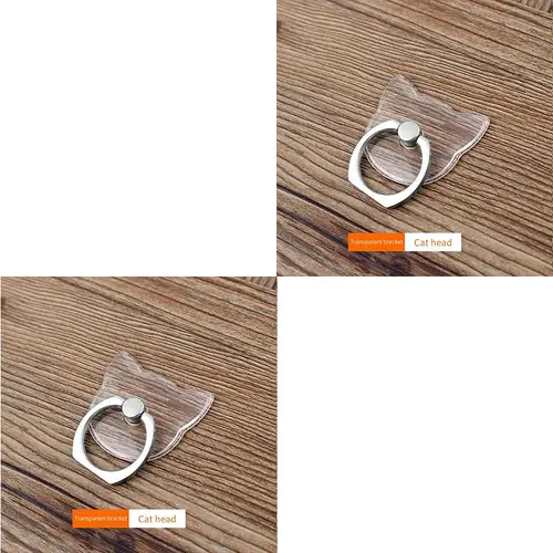 1/2pc. ​ Universal Mobile Phone Holder Stand Finger Ring Magnetic For cute Cell Smart Phone Transparent holder for iphone 12XS M - Image 18