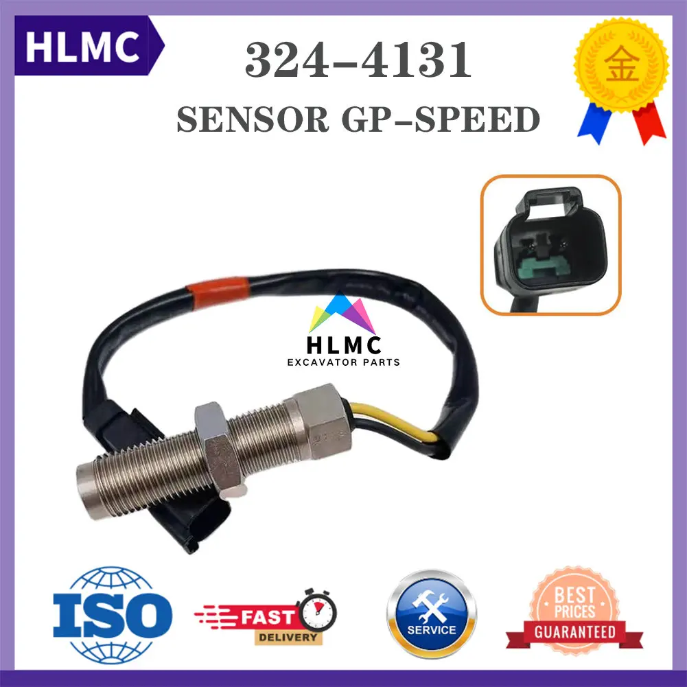 Excavator Electronic Parts Replacement CA3244131 324-4131 3244131 Speed Sensor For Excavator E311C E312C E312D E320D Engine C4.2 part number 3852664 385 2664 excavator parts for c11 c13 engine excavator cat345d 349d engine wiring harness