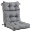Cushion Set High Back Chairs Outdoor Heavy Duty Polyester Water Resistant Soft Support Dining Cushion 2