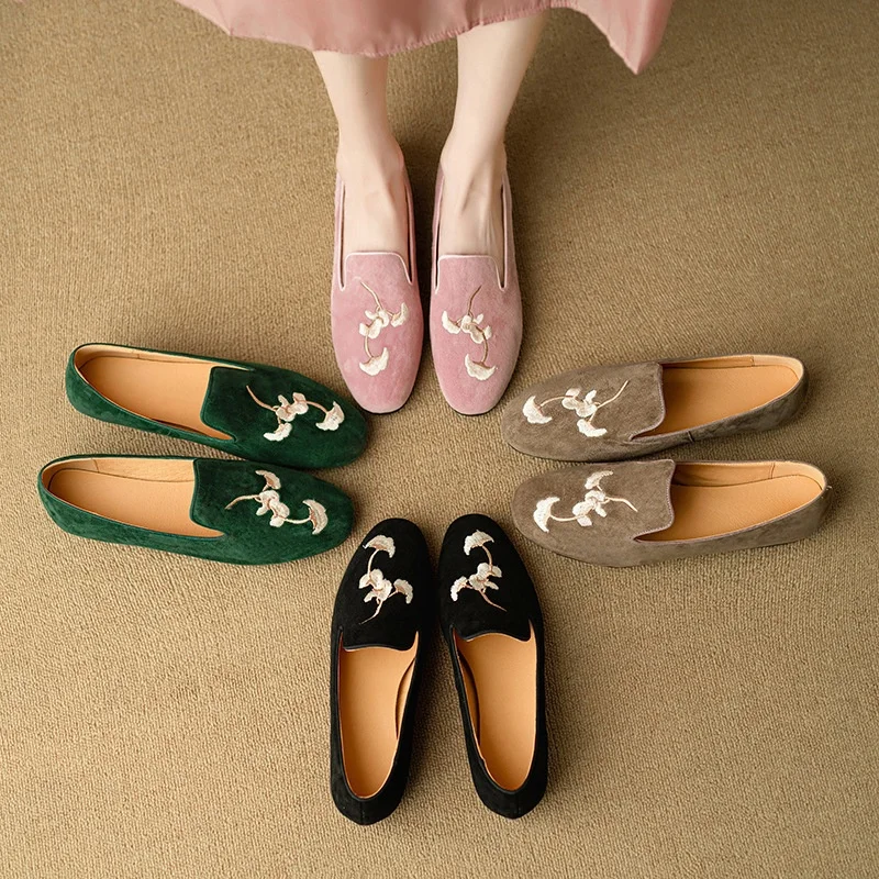 부드러운 밑창 여성 싱글 슈즈, 레트로 편안한 플랫 캐주얼 신발, 여성 야외 레이스업 미끄럼 방지 로퍼 43 스니커즈 