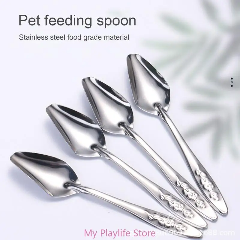 

8 шт., портативная ложка из нержавеющей стали для кормления птиц