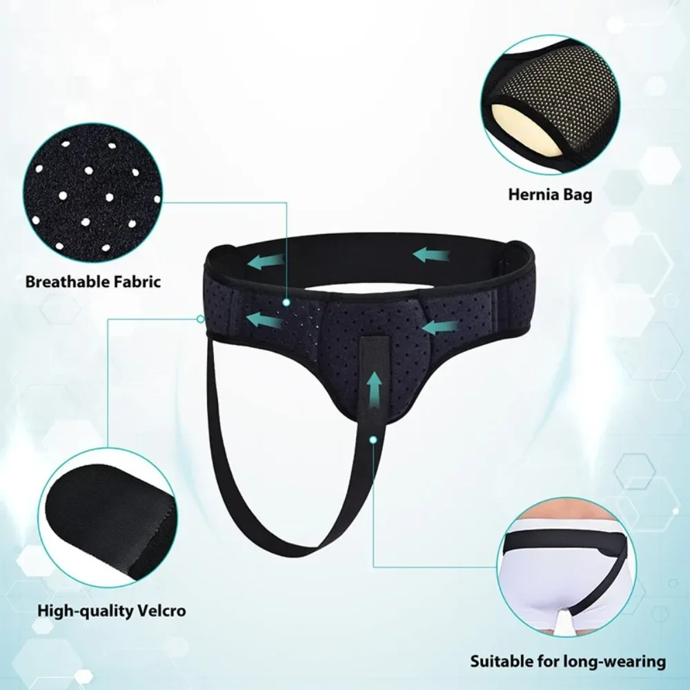 New Adult Hernia Belt Inguinal Hernia Belt Protects The Small Intestine Pain Relief Waist Strap with Removable Compression Pads 3