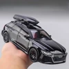 1:24 Scale Audi RS6 Model Car Toys Alloy Die-casting 6 Doors Opened Sound Light Pull Back Ornament Vehicles Festival Child Gifts 1