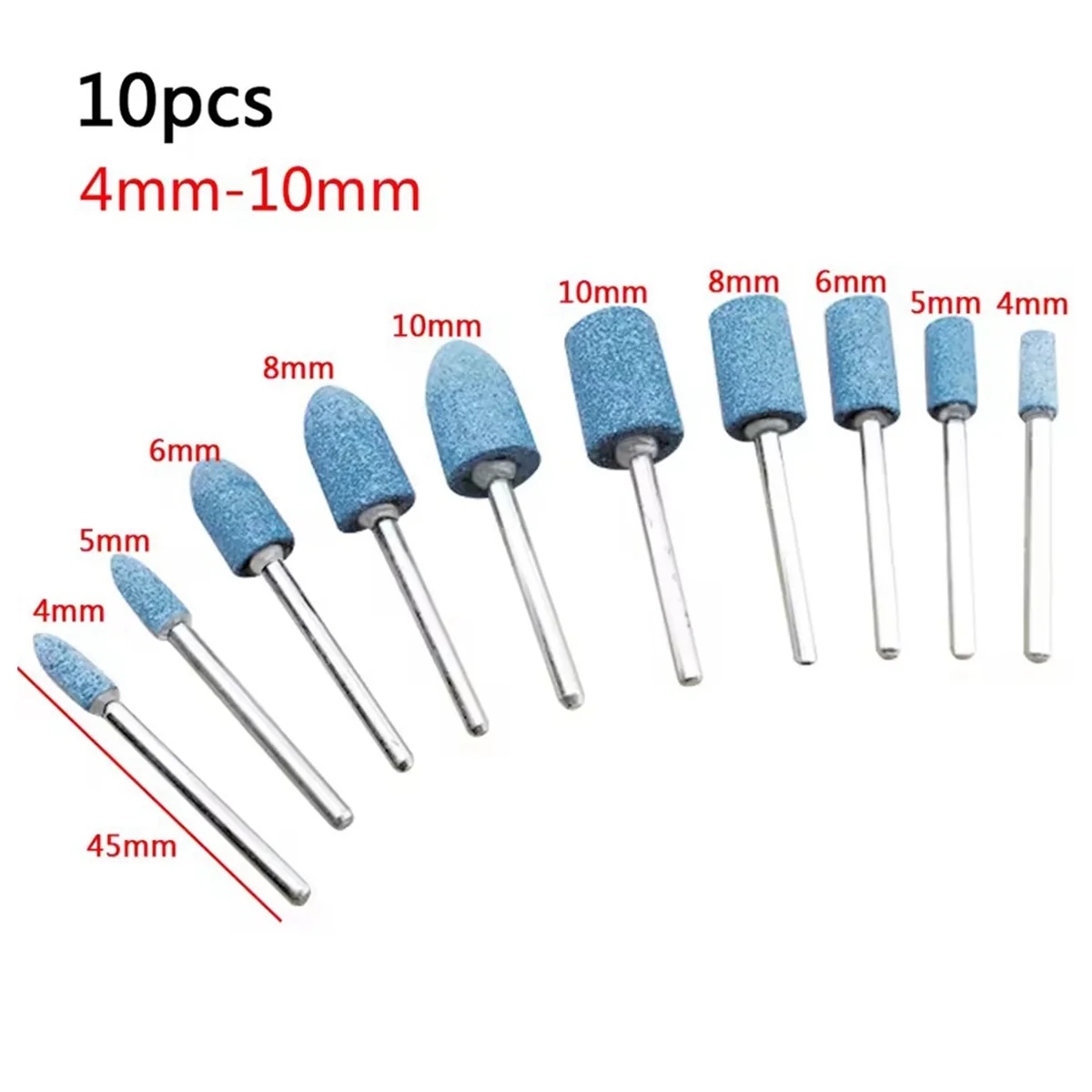 SEMOIC 10pcs Polishing-Head Wheel-Head Abrasive Mounted for -Rotary Power Tool Electric Grinding Stone -Accessories