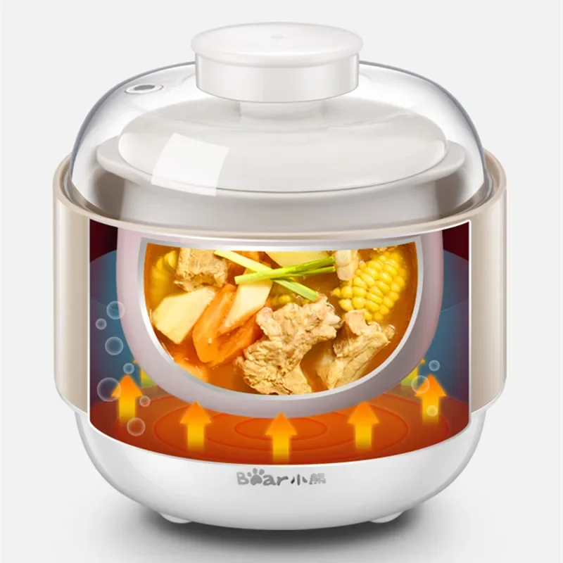 Bear Porridge Pot Baby Food Supplement Soup Birds Nest Electric Stew Pot Water Stew Household Electric Ceramic